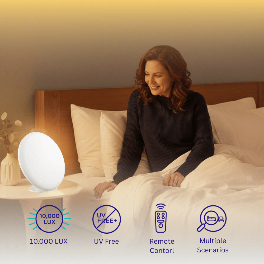 woman uses light dance pro in the morning